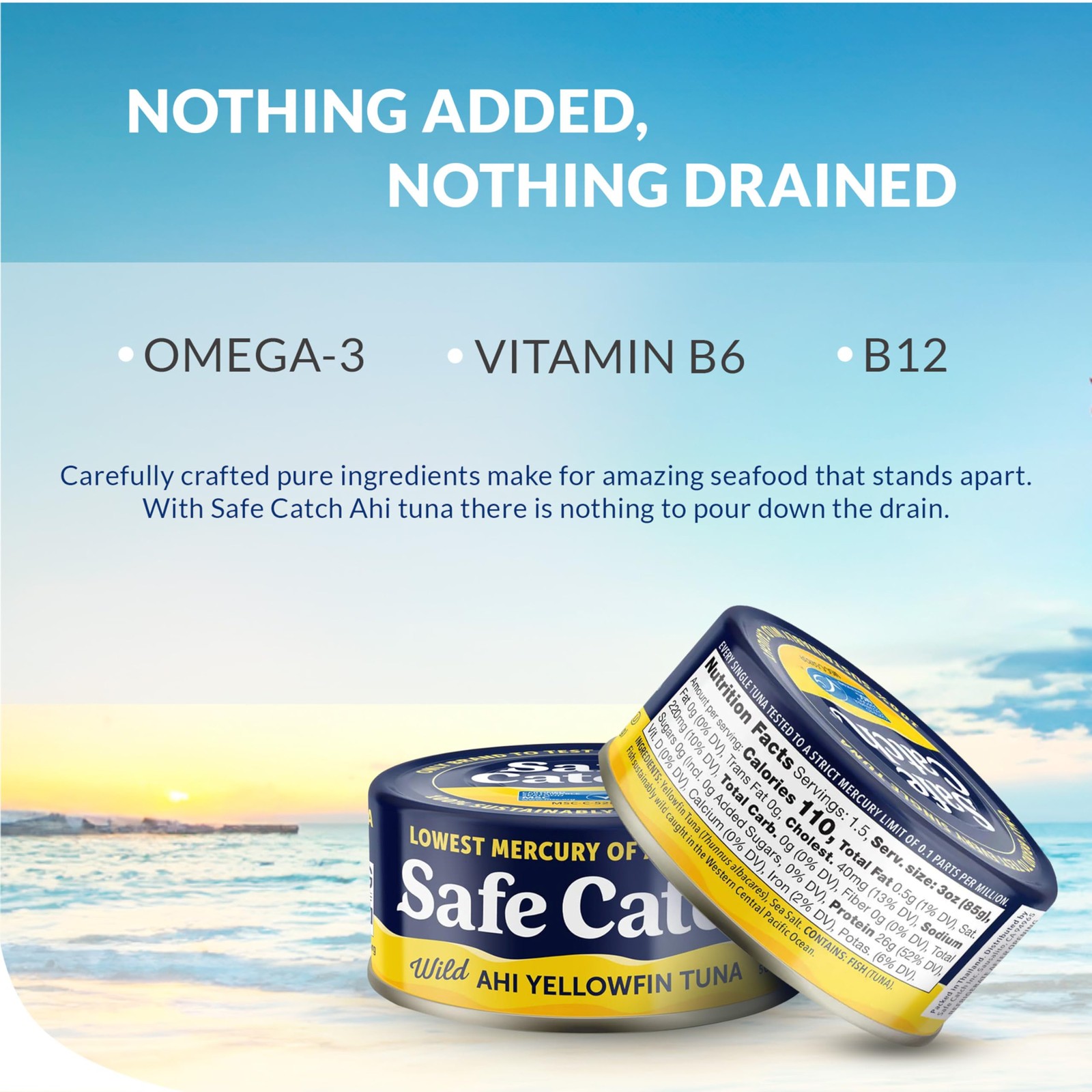 Safe Catch Wild Ahi Yellowfin Tuna Fish Canned, Wild Caught, Lowest Mercury, …