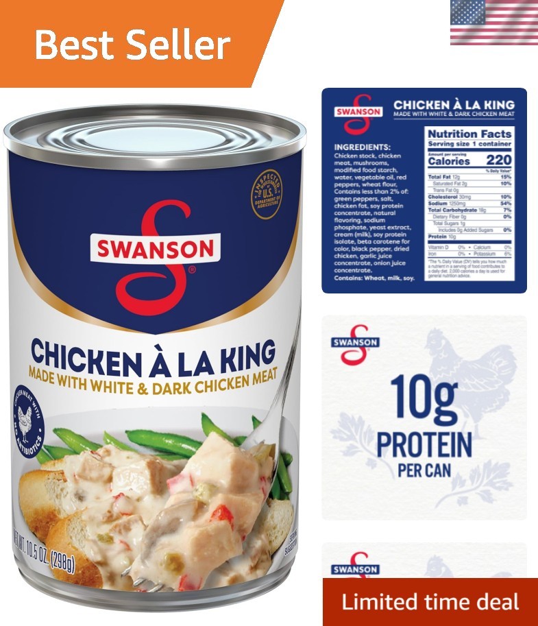 10.5 oz Can of Swanson Chicken a la King – No Antibiotics & Quick Prep