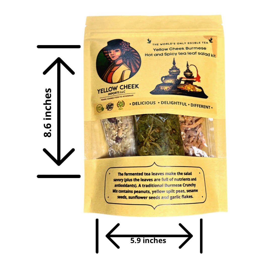 YELLOW CHEEK BURMESE TEA LEAF SALAD KIT – LAPHET THOKE- Hot and Spicy – Salad –