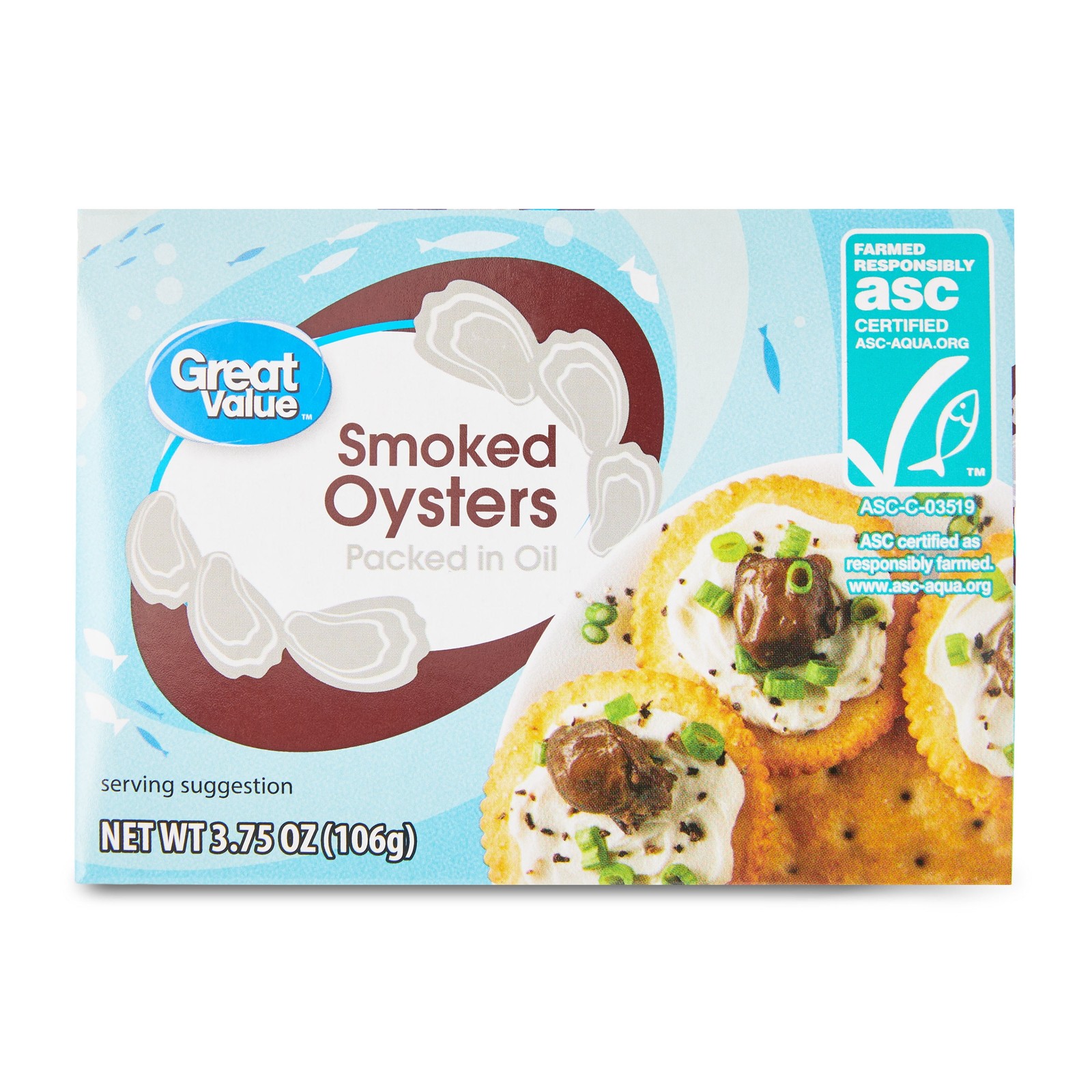 (4 Pack) Smoked Oysters, 3.75 Oz