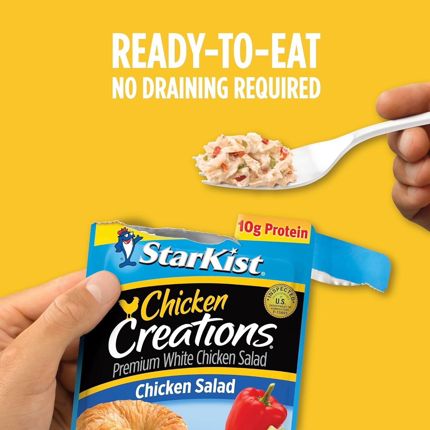 Bulk Chicken Creations Salad Pouches, 2.6 oz Each, Gluten-Free & Ready-to-Eat