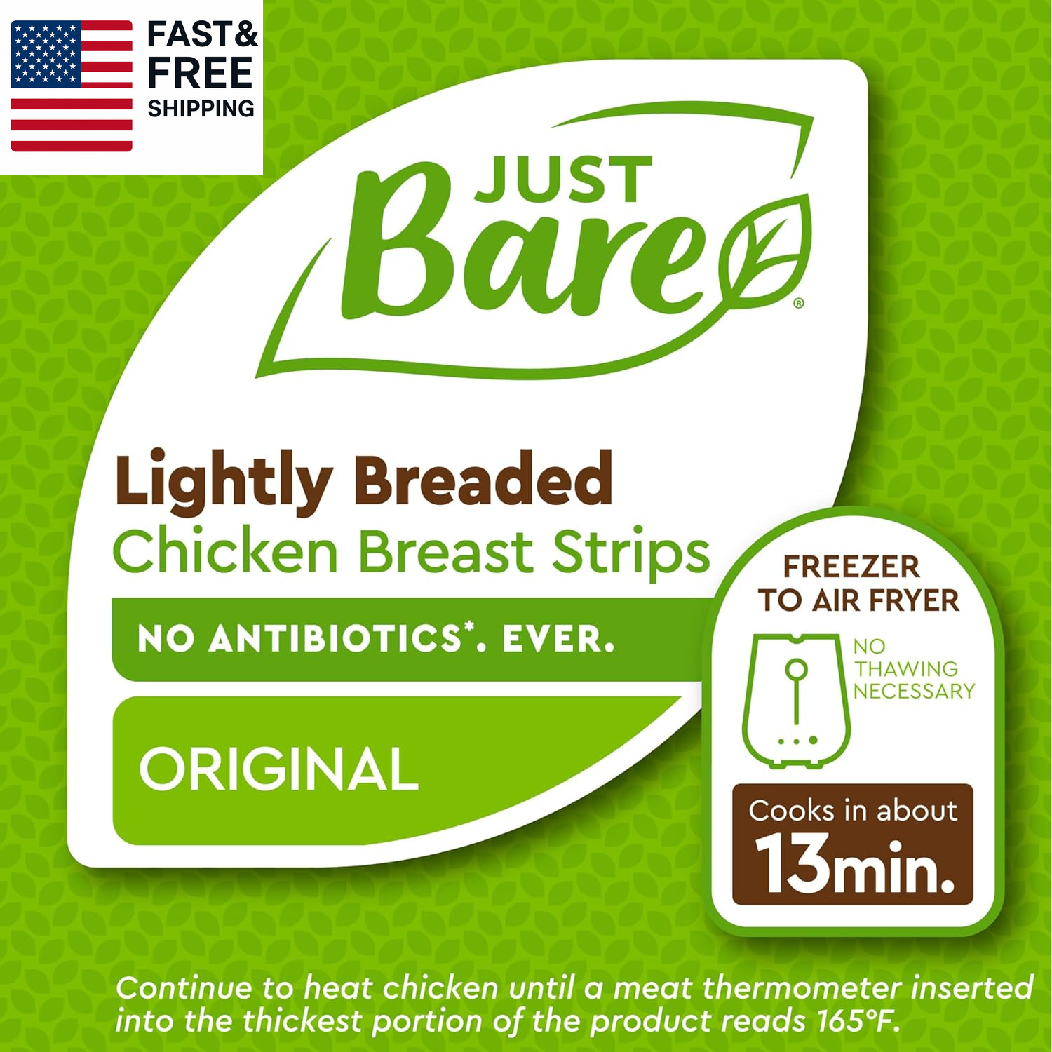 Lightly Breaded Chicken Breast Strips | Fully Cooked | 16G Protein || 1.50 LB