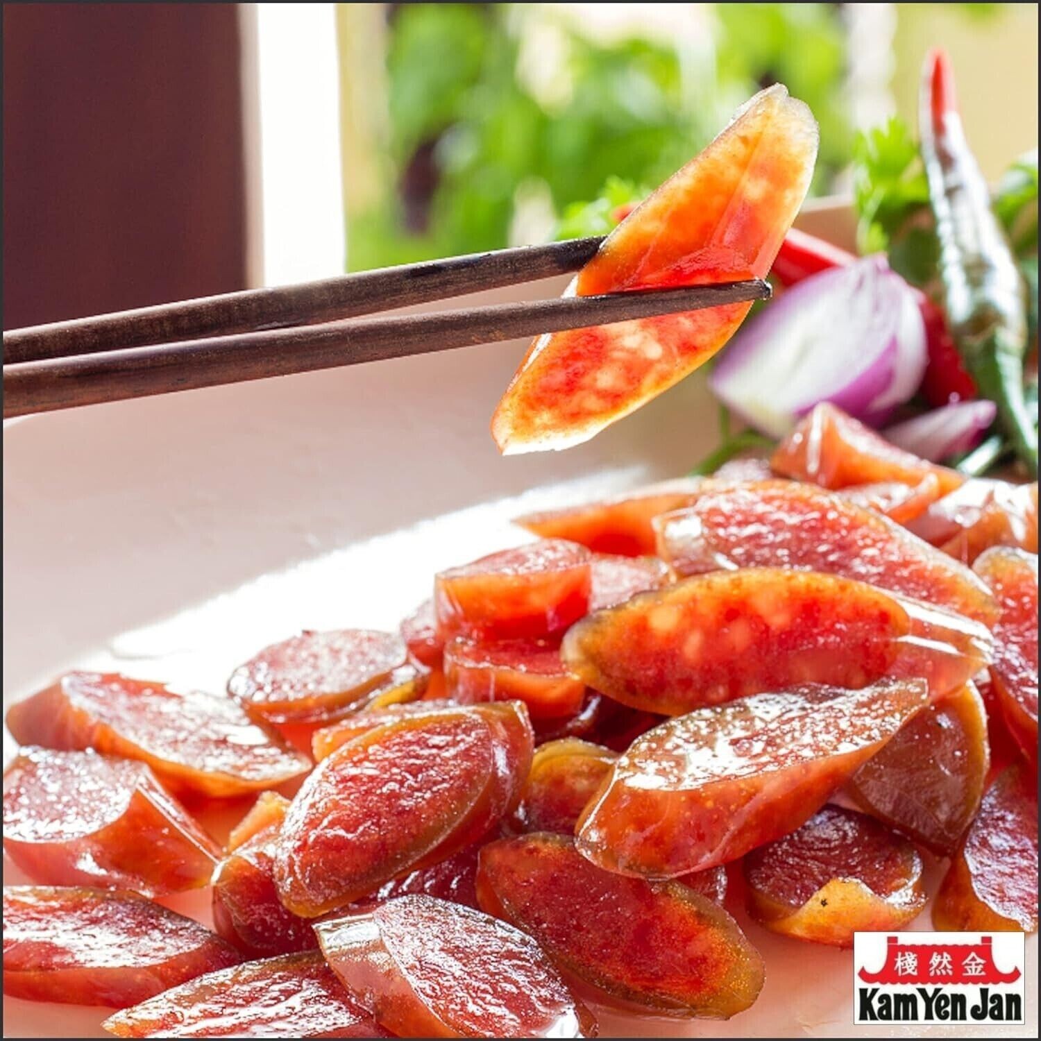 Kam Yen Jan Chinese Style Sausage Made with Pork+Chicken 14oz(Pack of 6)~11/2024