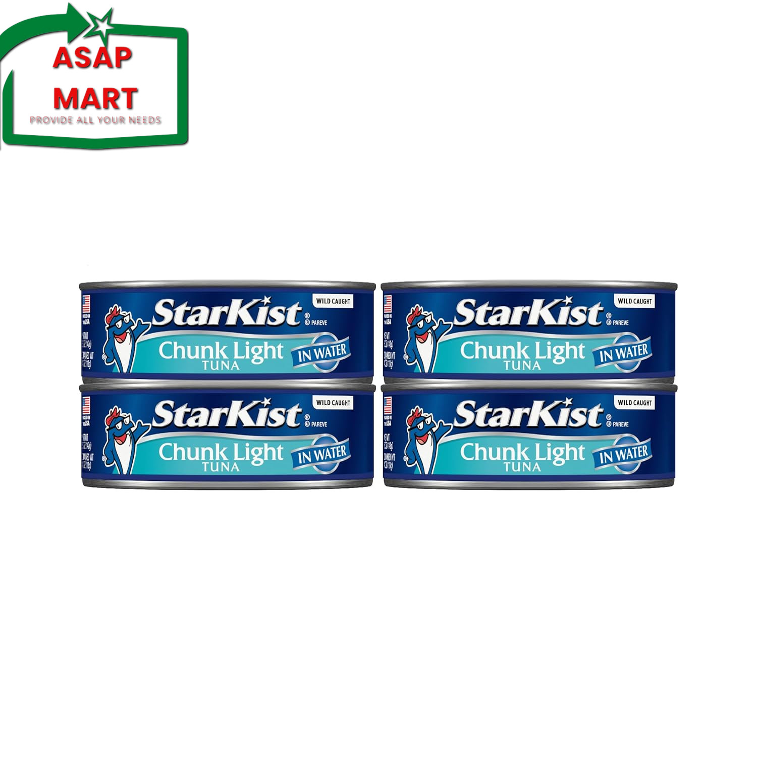 Starkist Chunk Light Tuna in Water, 5 Oz (4 Pack) Canned Tuna Fish, Wild Caught,