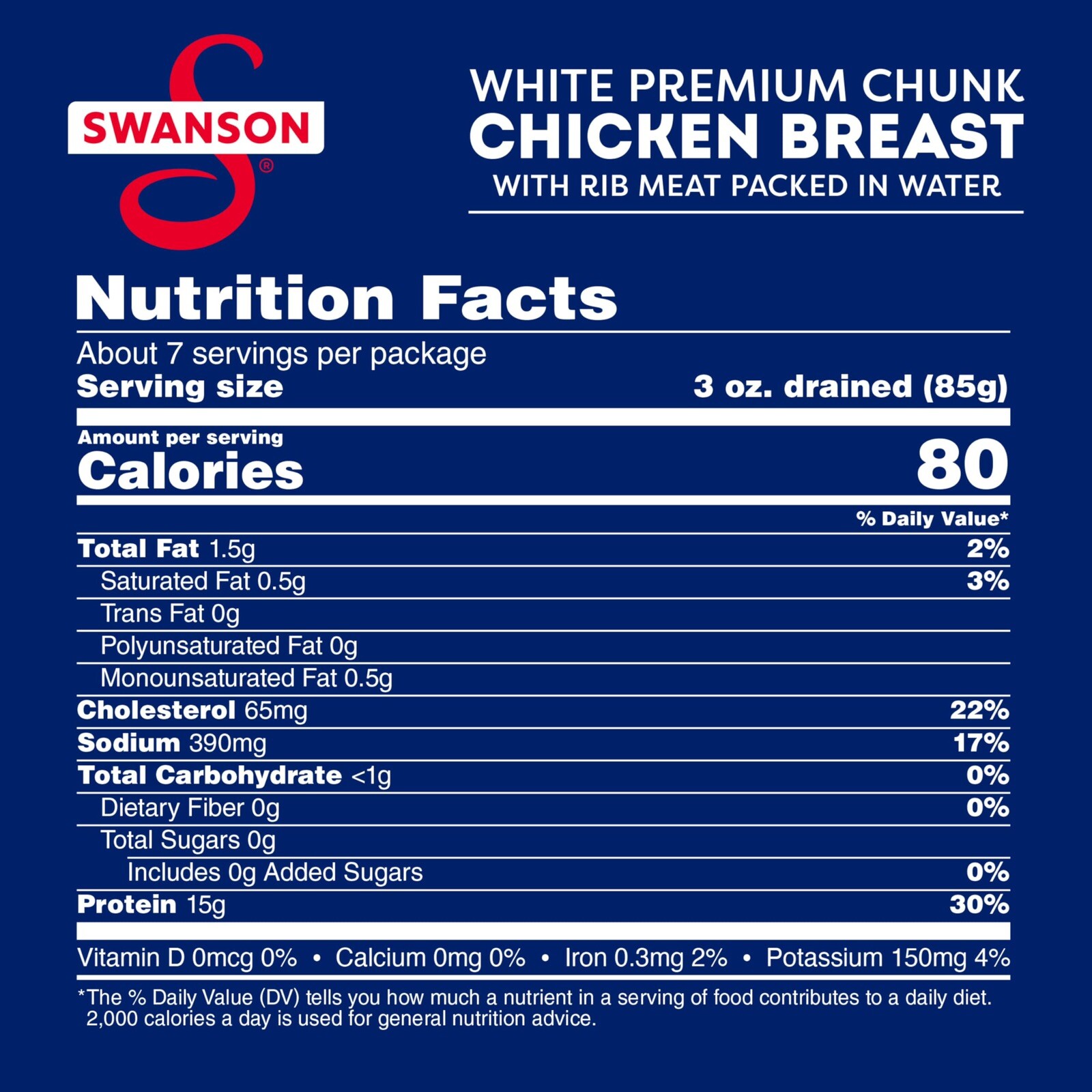 Swanson White Premium Chunk Canned Chicken Breast 🥪 12.5 OZ Can (Pack of 2)