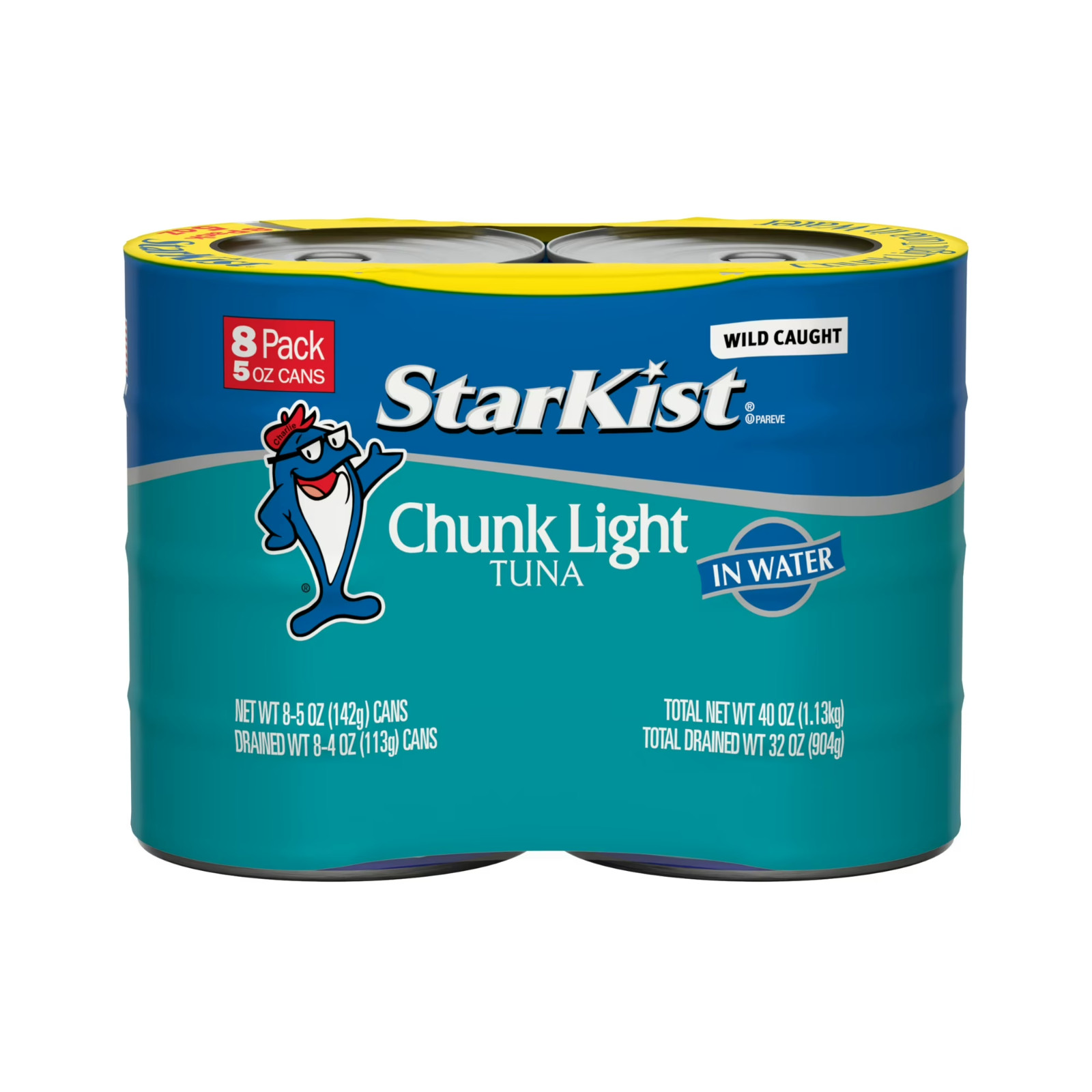 StarKist Chunk Light Tuna in Water, Wild Caught, 20g Protein, 5 oz, 8 Cans.