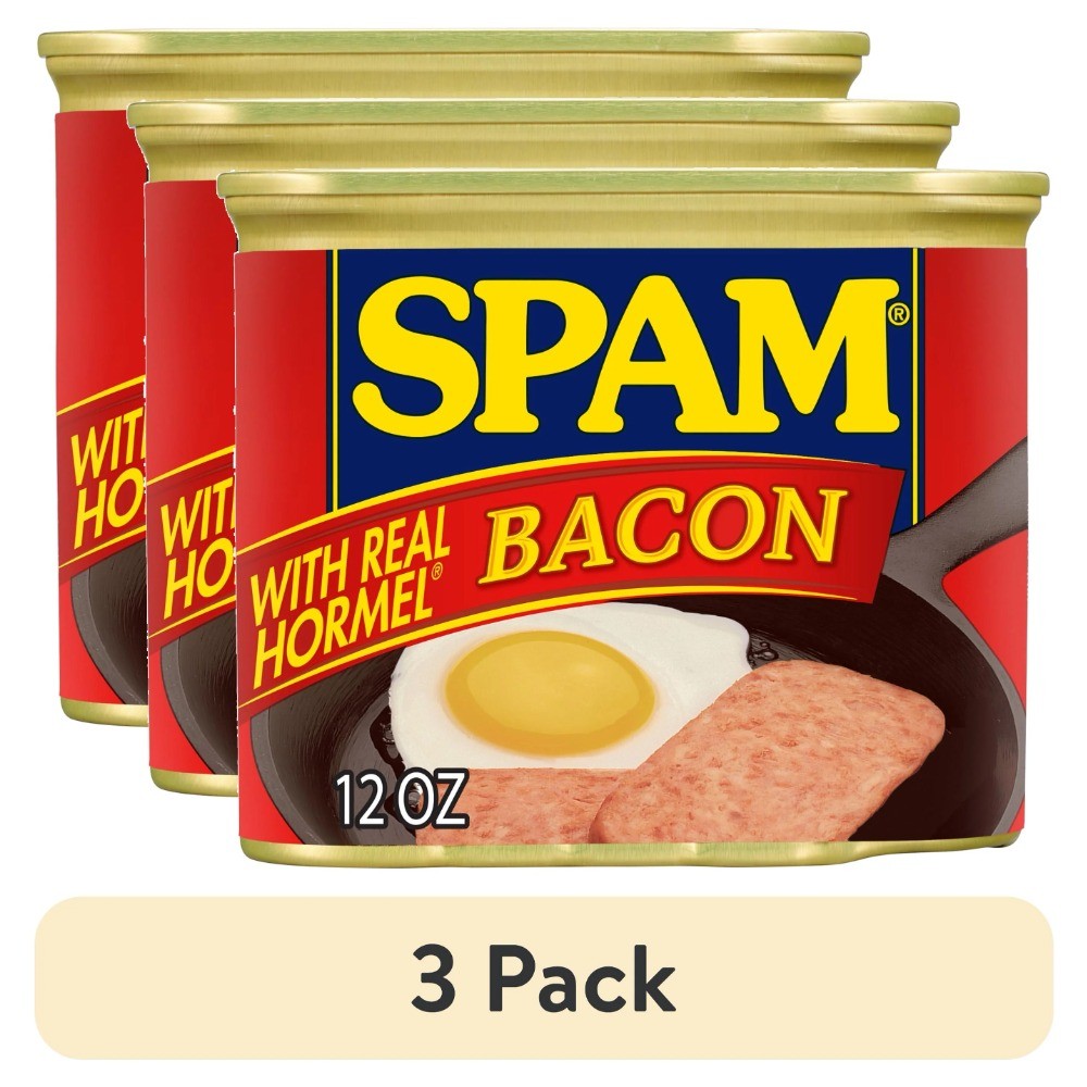 (3 pack) Real HORMEL Bacon, 12 oz Aluminum Can, Canned Meats
