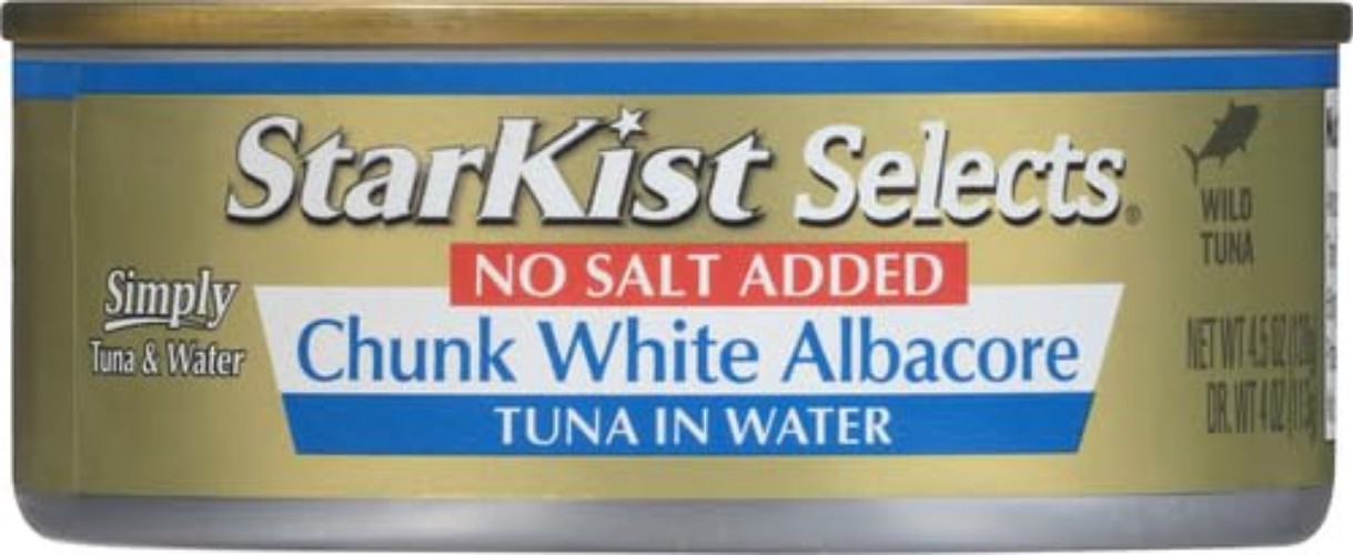 Chunk White Albacore Tuna in Water – Low Sodium, 14g Protein, Pack of 5 Cans