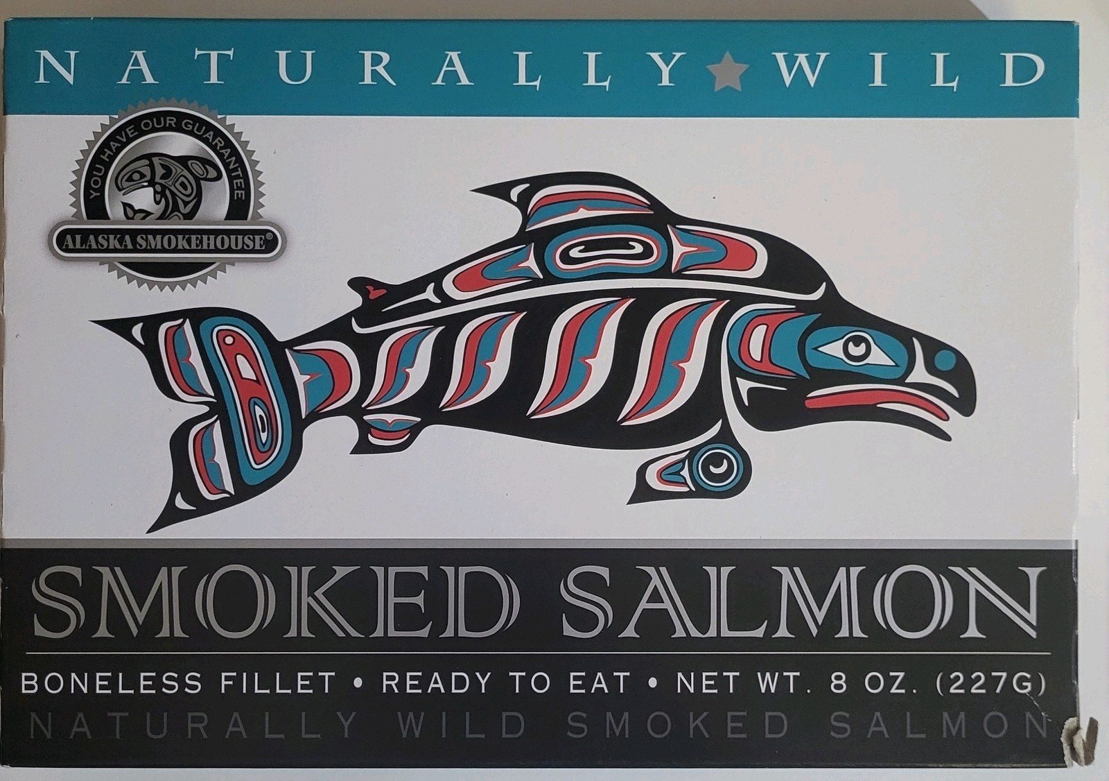 Alaska Smokehouse Smoked Natural Wild Alaskan Salmon Fillet Ready to Serve 8 oz.