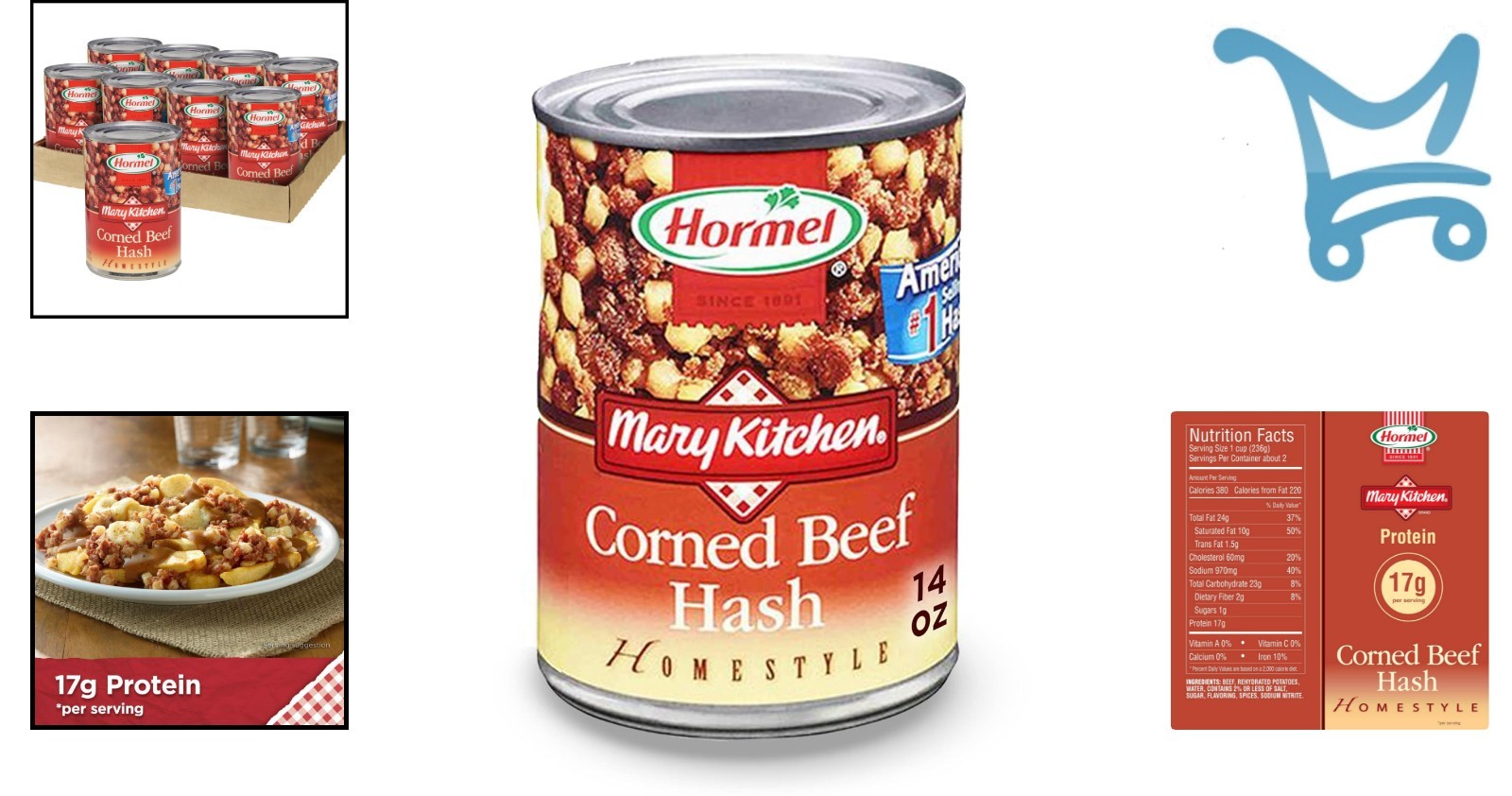 Corned Beef Hash 4oz Pack of 8 – Easy Breakfast, Protein, Versatile
