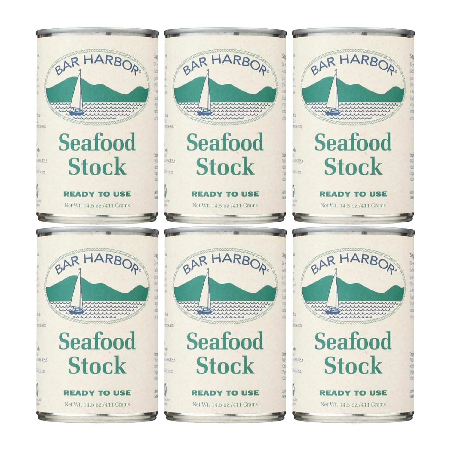 Bar Harbor Seafood Stock 15 Oz Ready to Use Fish Clam Lobster Pack of 6