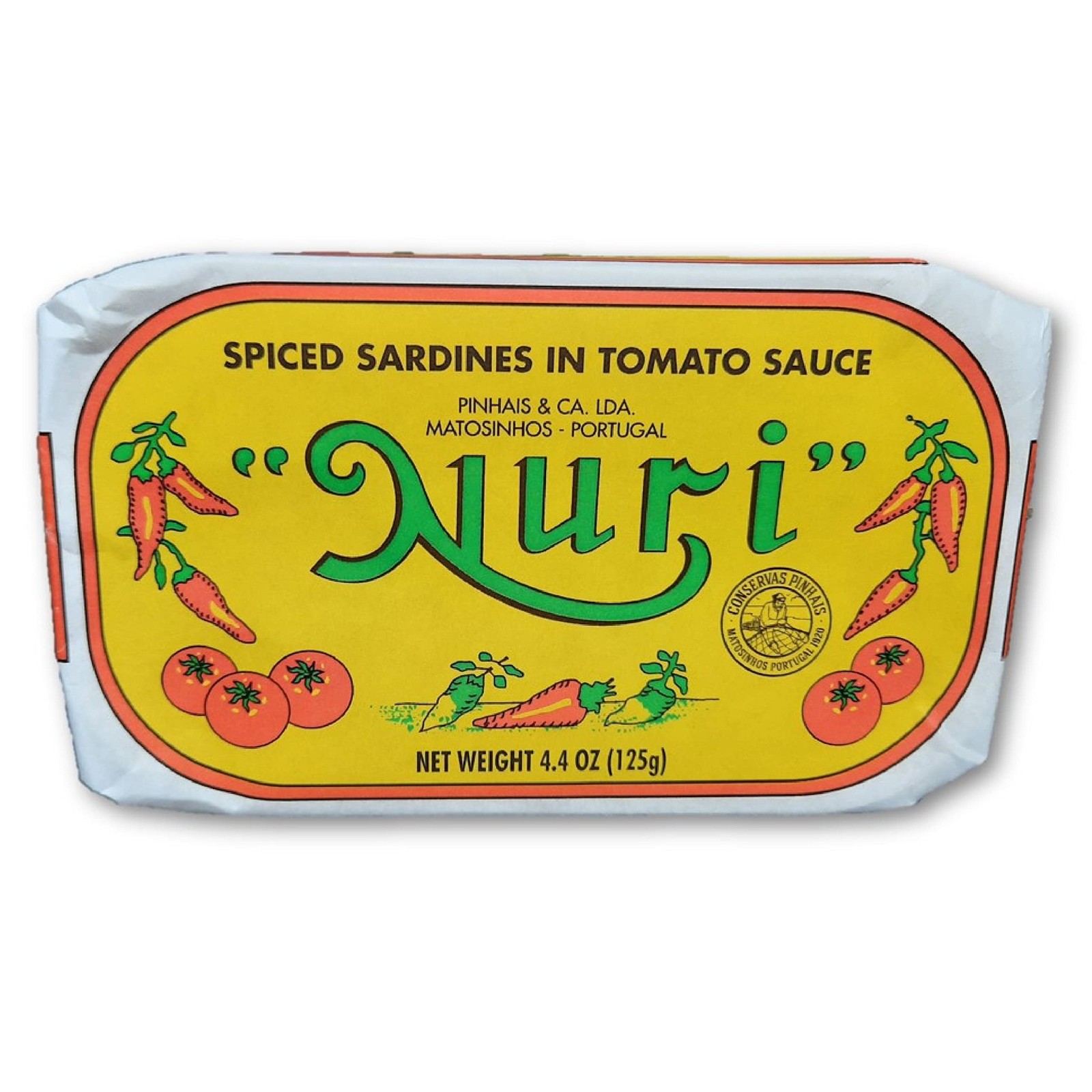 NURI Portuguese Sardines in Spiced Tomato Sauce 4 Pack 4.4 oz cans