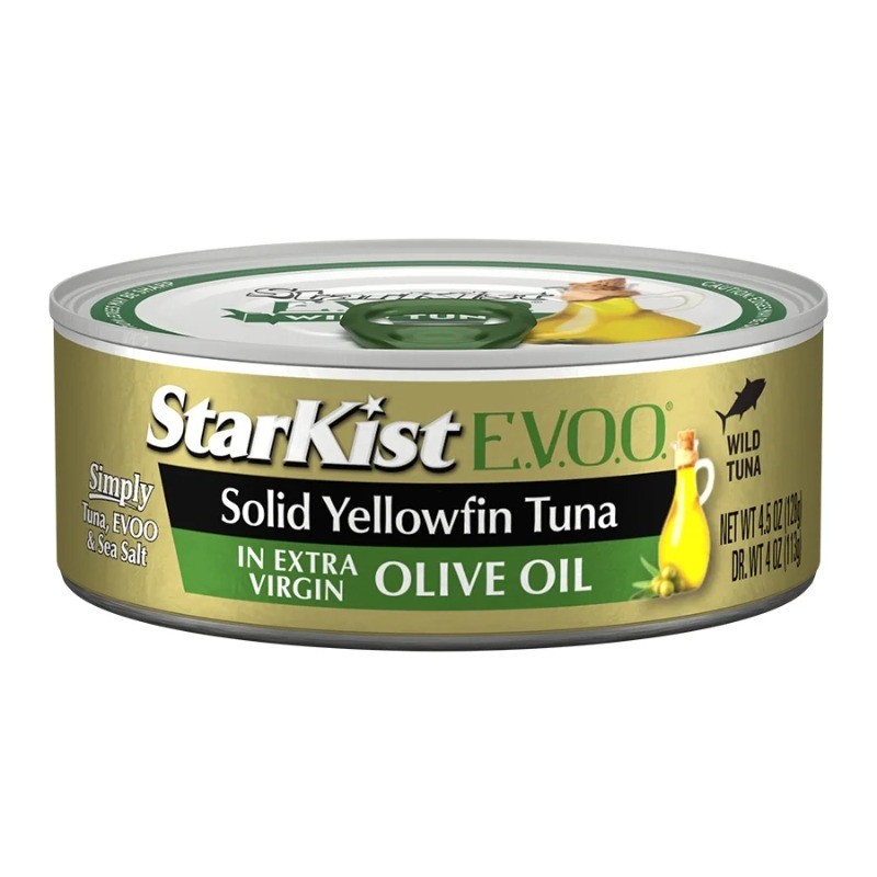 StarKist E.V.O.O. Solid Yellowfin/Light Tuna in Extra Virgin Olive Oil, 4.5 oz