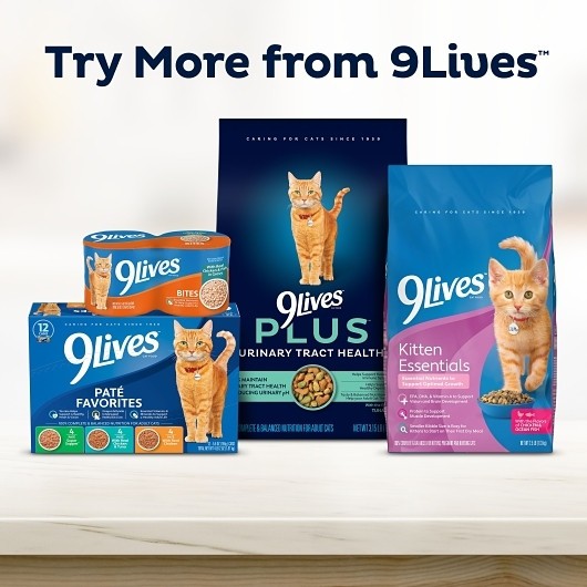 9 Lives Chicken Beef And Salmon Flavor Cat Food Bag, 50.4 Ounce, 4 Per Case