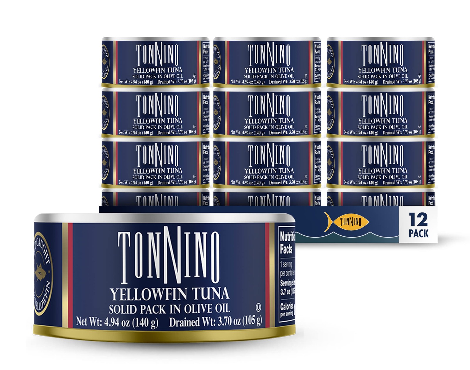 Yellowfin Tuna Fish in Olive Oil – Pack of 12 – Alternative to Salmon – Prote…