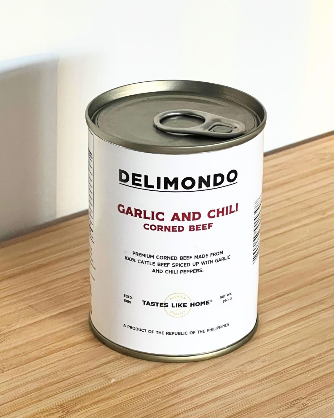 Delimondo Corned Beef Garlic and Chili (260g) Philippines