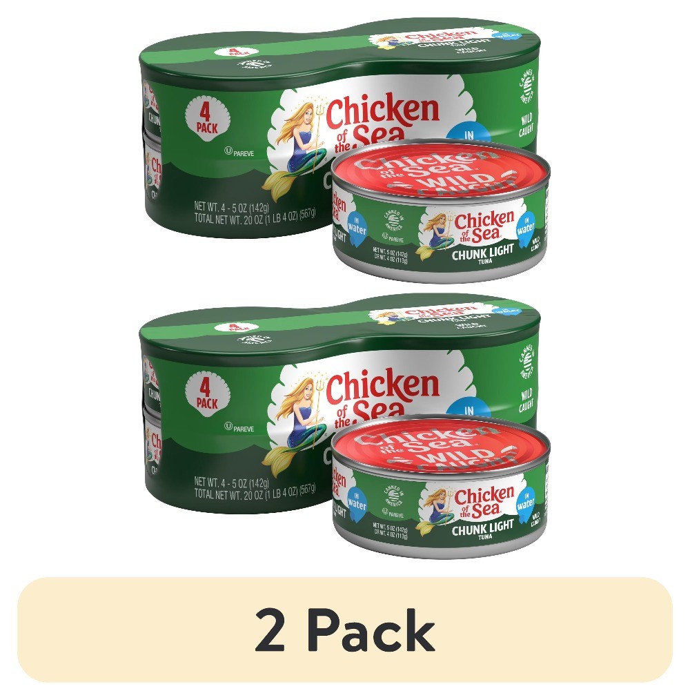(2 pack) Chicken of the Sea Chunk Light Tuna In Water 4 – 5 oz Cans