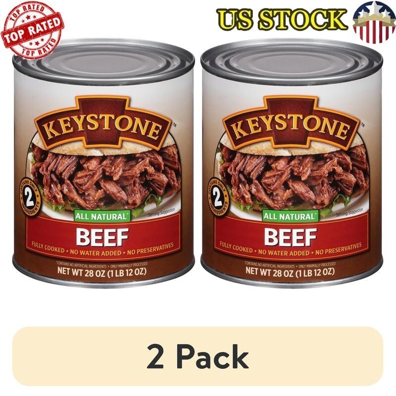 2 Pack All Natural Canned Beef Fully Cooked High Protein Quick Meal Easy Prep US