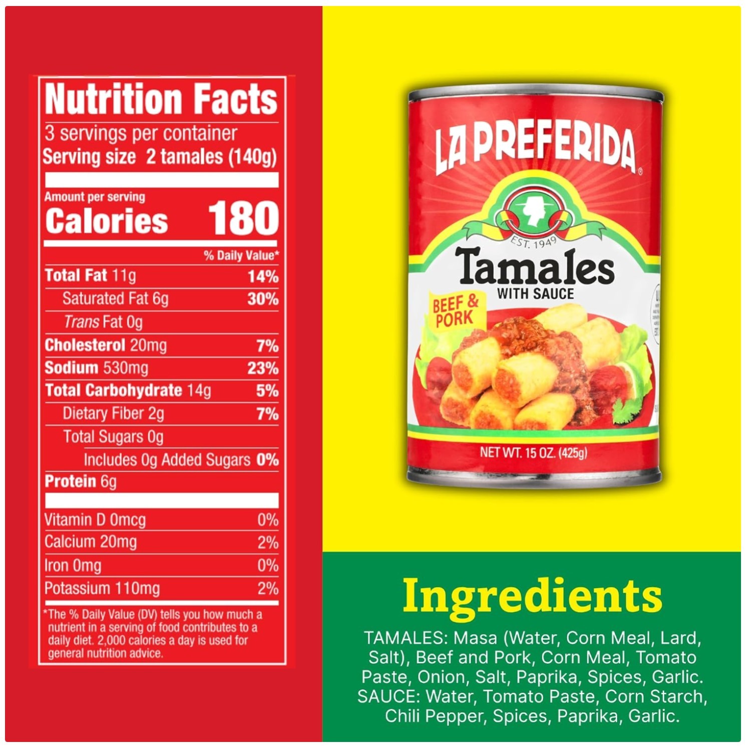 Traditional Beef & Pork Tamales, No Artificial Colors, 24
