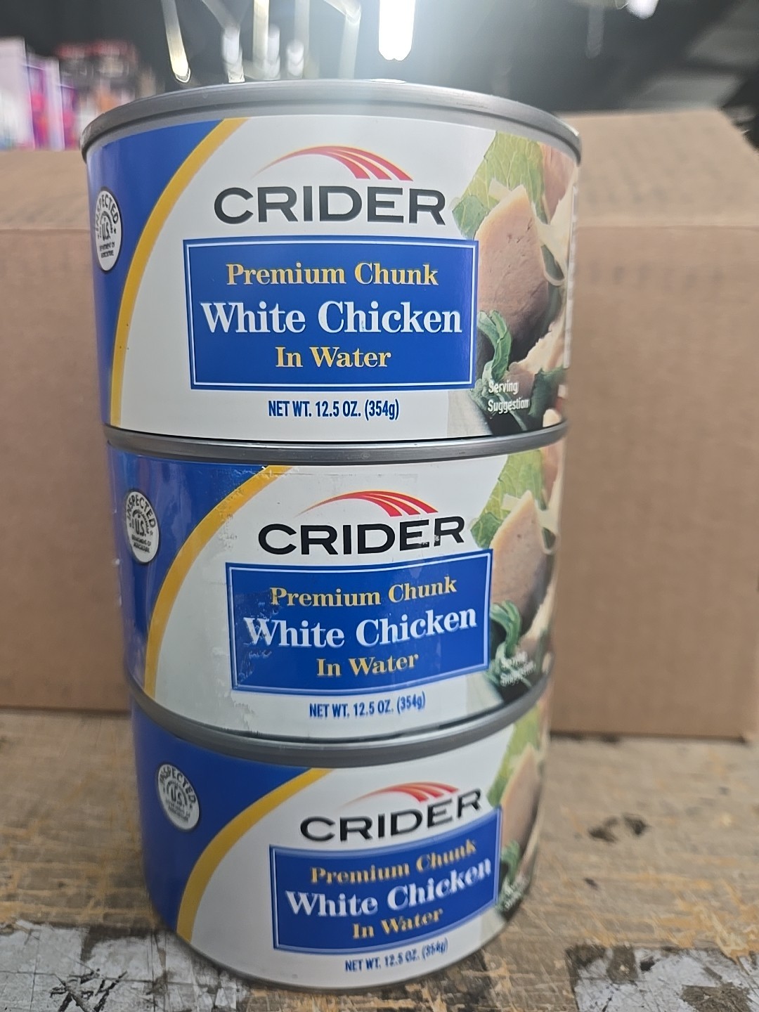 (3 Pack)New BIG 12.5oz Cans CRIDER Premium Exp2027