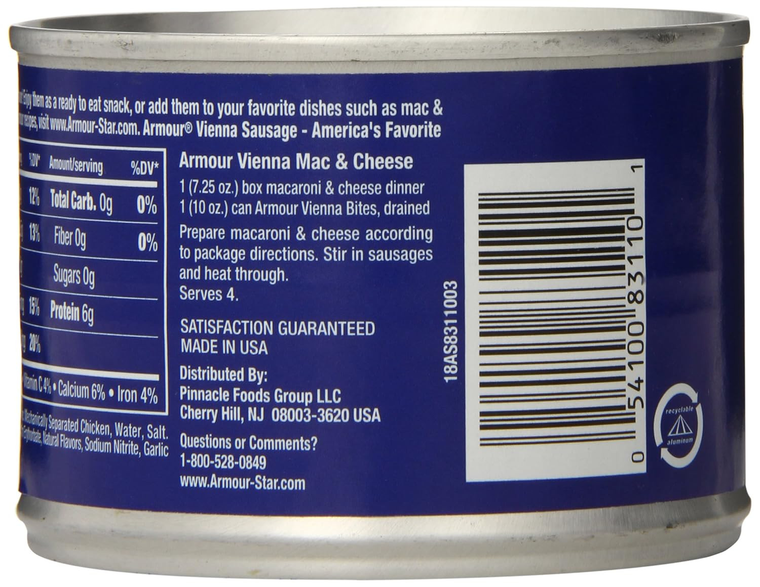 Star Chicken Vienna Sausage Bites, Canned Sausage, 10 OZ (Pack of 12)