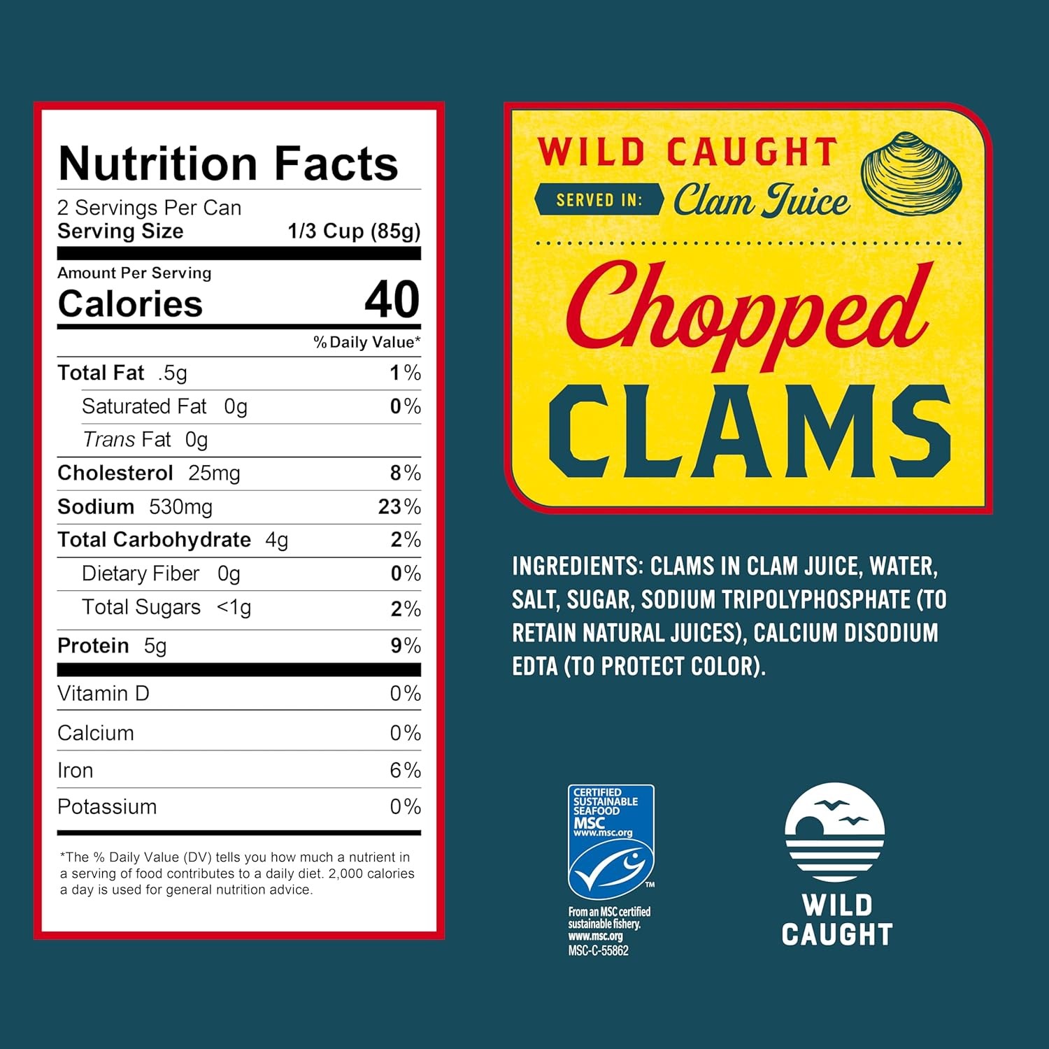 Snow’s Wild Caught Chopped Clams Canned, 6.5 oz