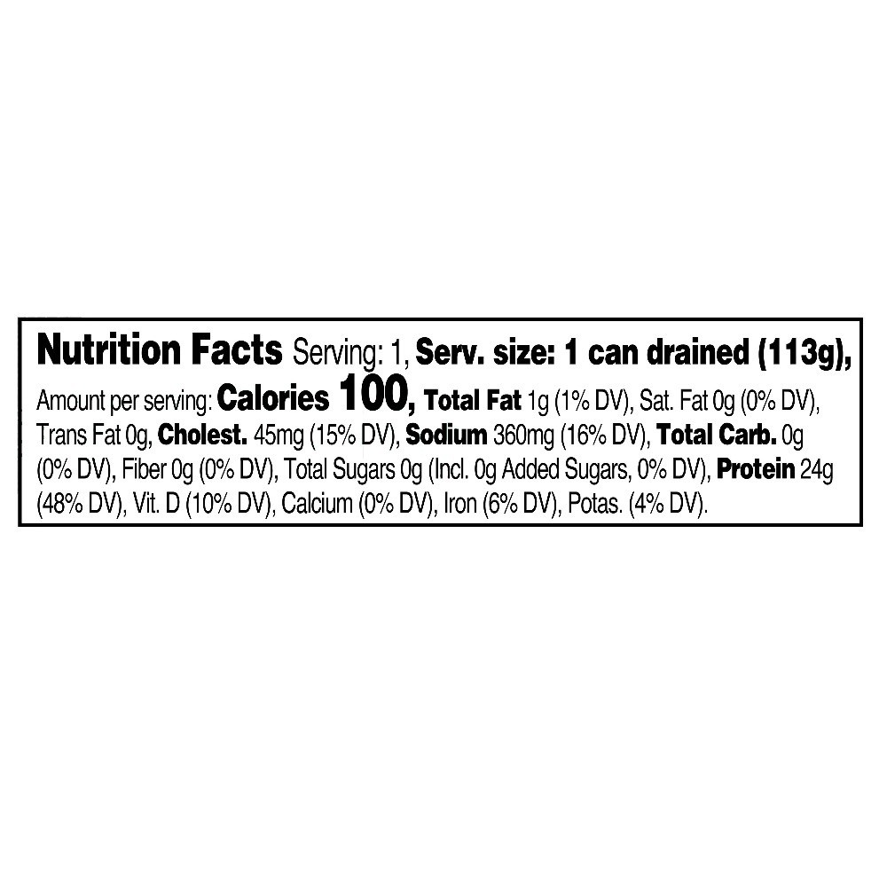 Canned Light Tuna in Water 5 Oz 48 Pack Wild Caught Pouch for Recipes Salad