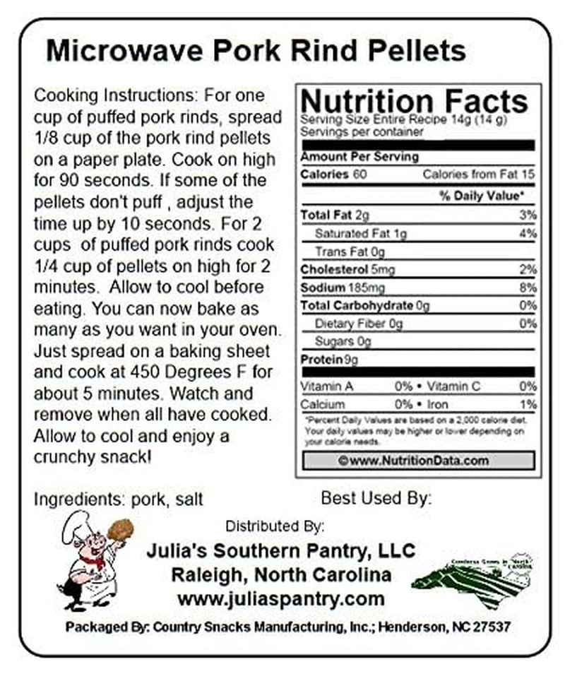Carolina Gold Nuggets Microwave Pork Puffies Bake-N-Puffs, Original, 16 Ounce