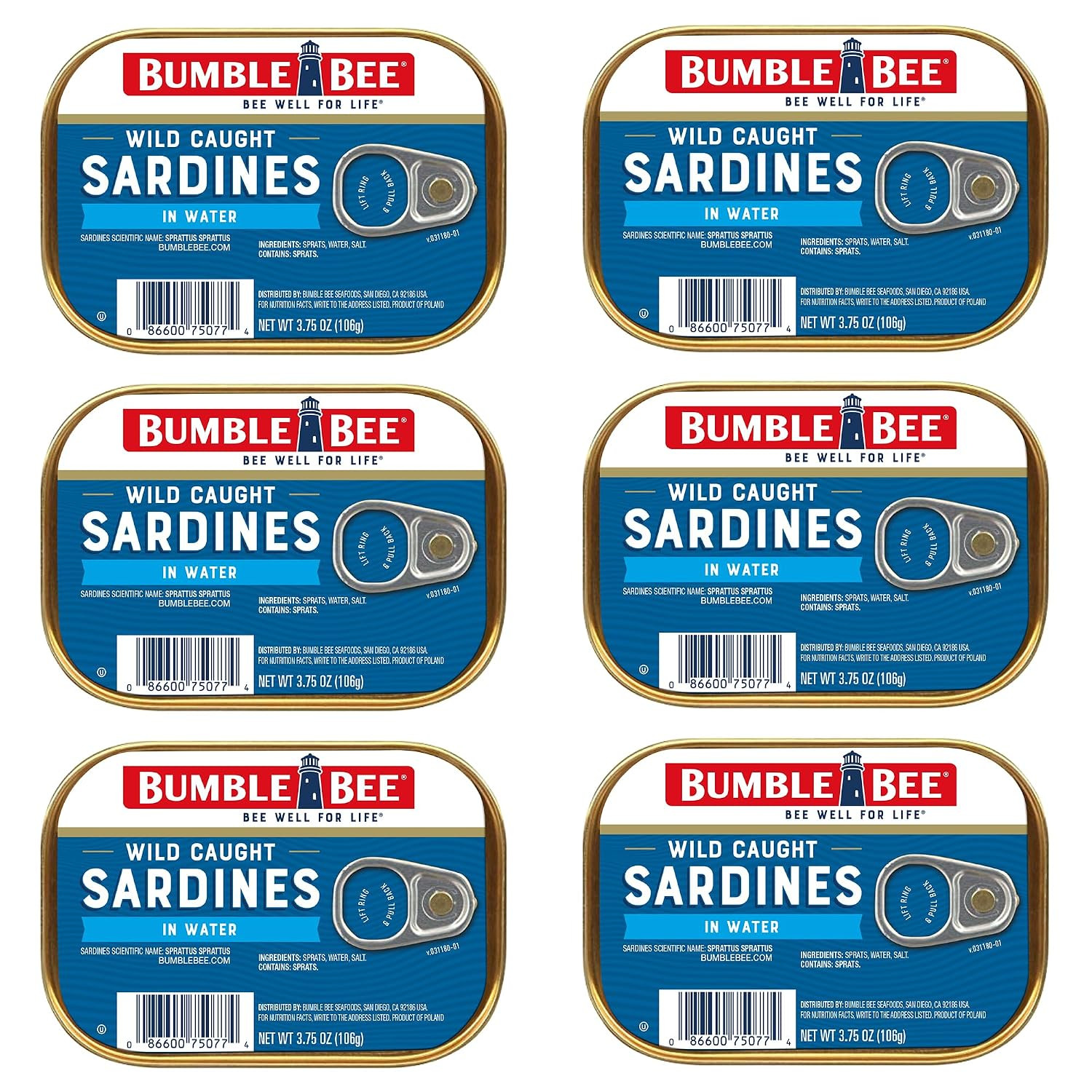 Sardines in Louisiana Hot Sauce, 3.75 Oz Tin (Pack of 12) – Wild Caught, Gluten