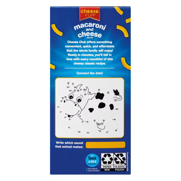 Cheese Club Macaroni and Cheese, 7.25 oz – Pack of 5