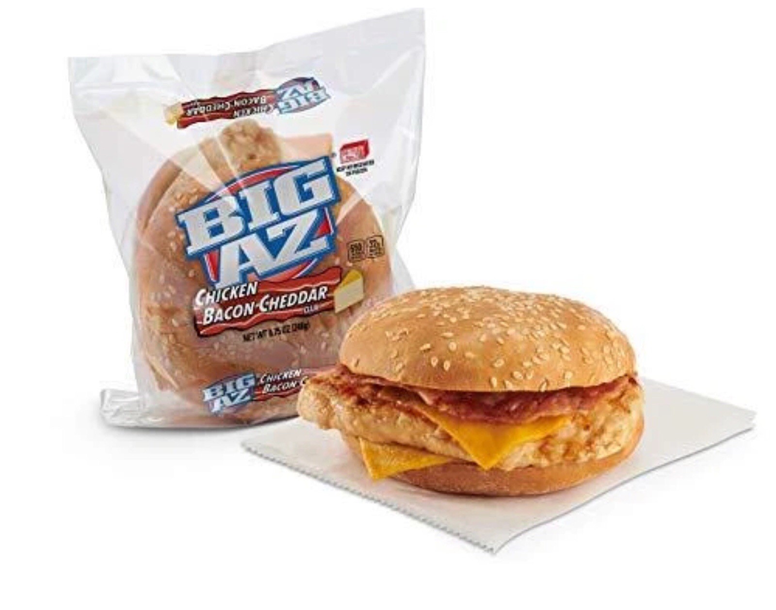 Big AZ Chicken Bacon Cheddar Club, 8.75 Ounce — 8 per case.