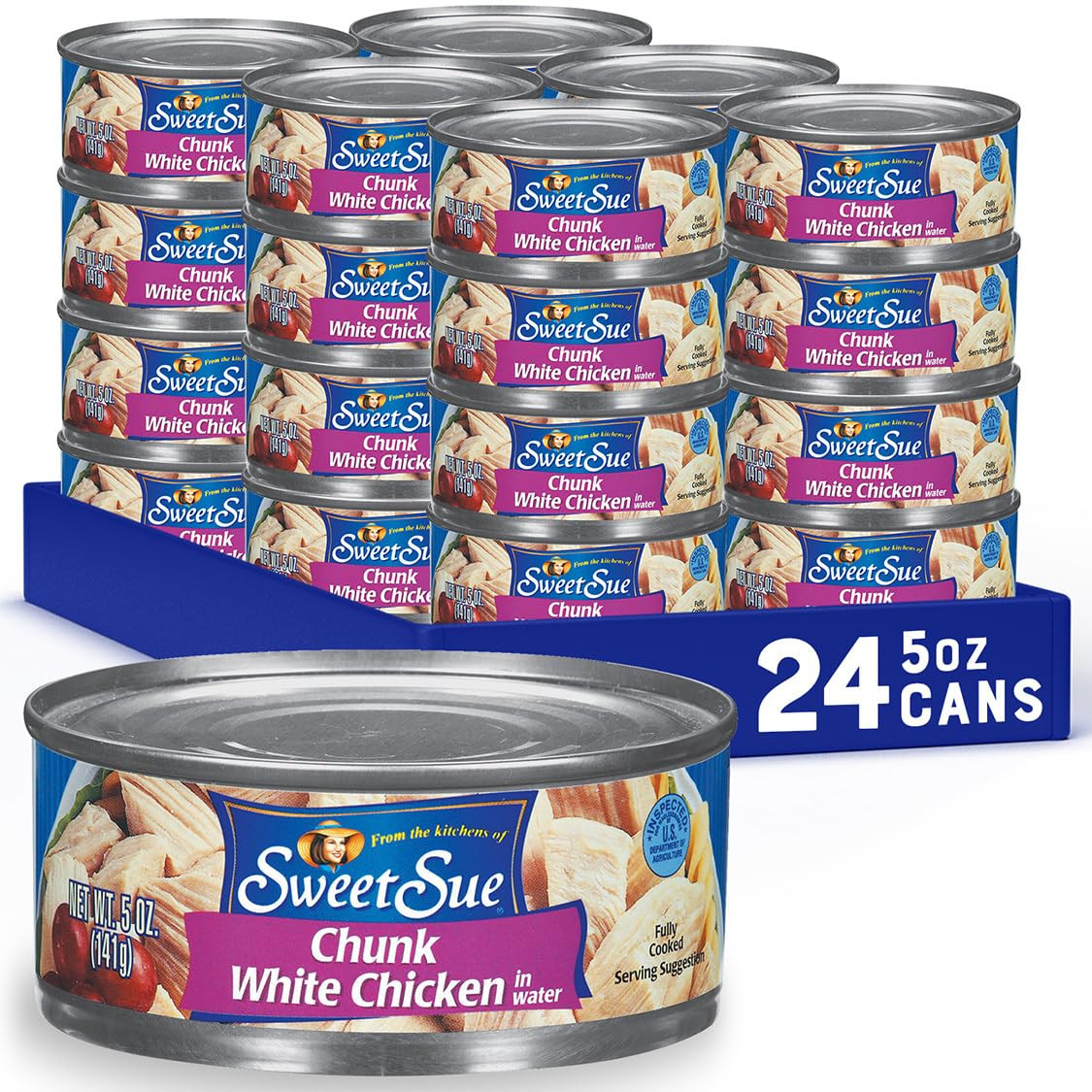 Canned Chicken Breast with Rib Meat in Water – 11G Protein per Serving – Gluten