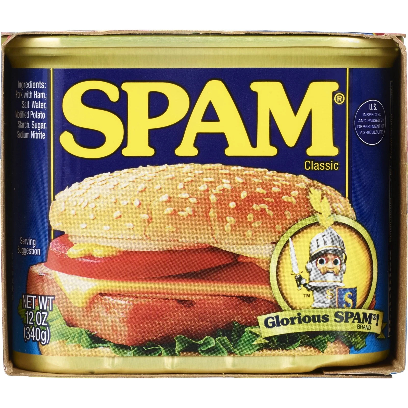 SPAM Classic Canned Meats, 12 oz Aluminum Can (2 Pack)