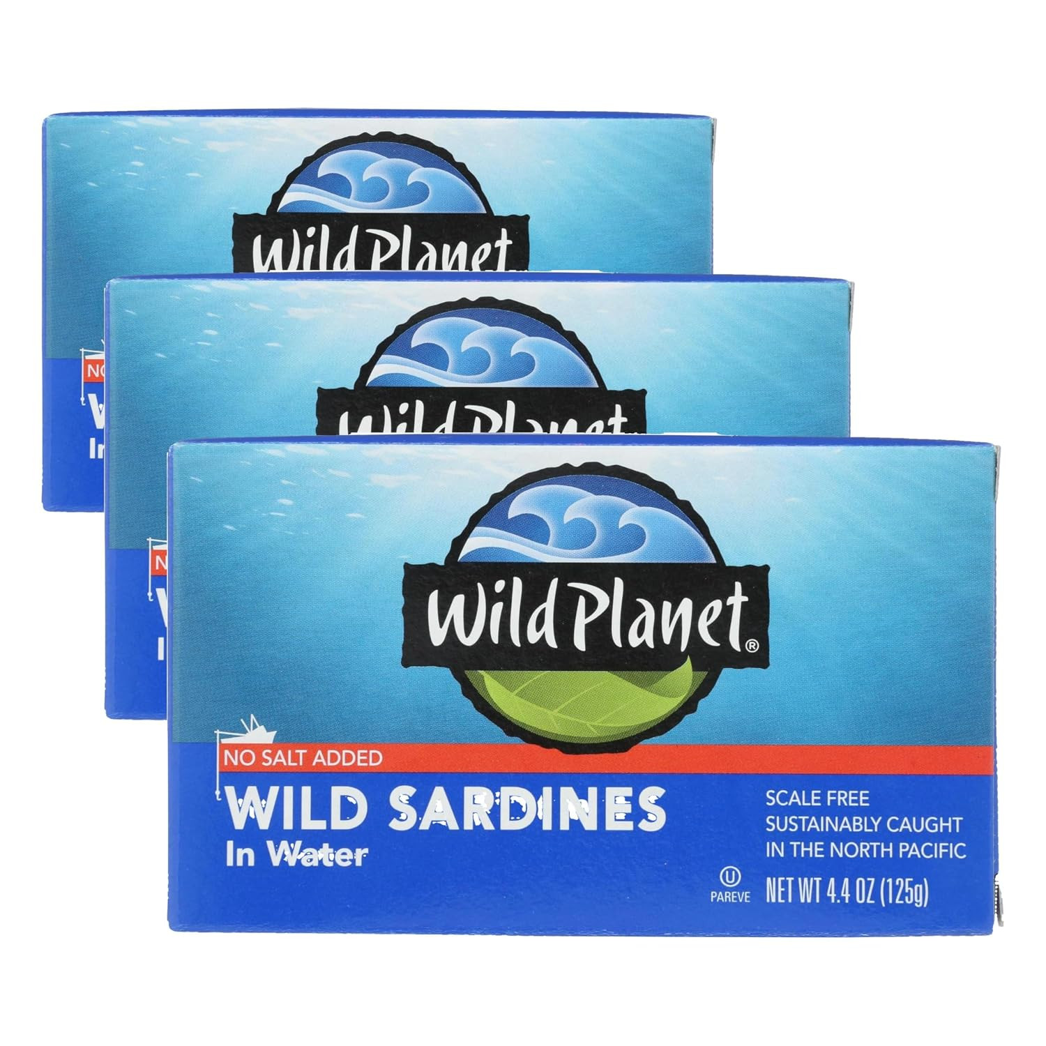 Wild Planet Wild Sardines in Water, No Salt Added, Tinned Fish, Sustainably Wild