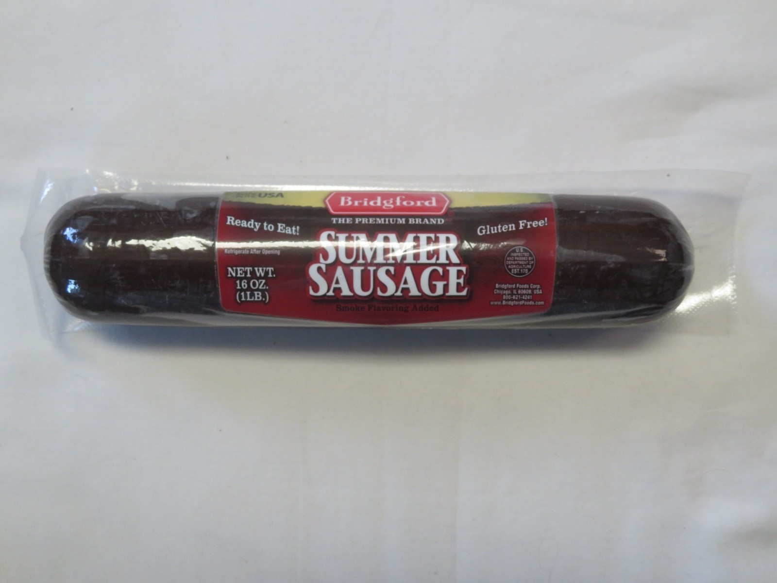 (3) Bridgford Ready To Eat Summer Sausage 16 Oz 8 Servings Gluten Free