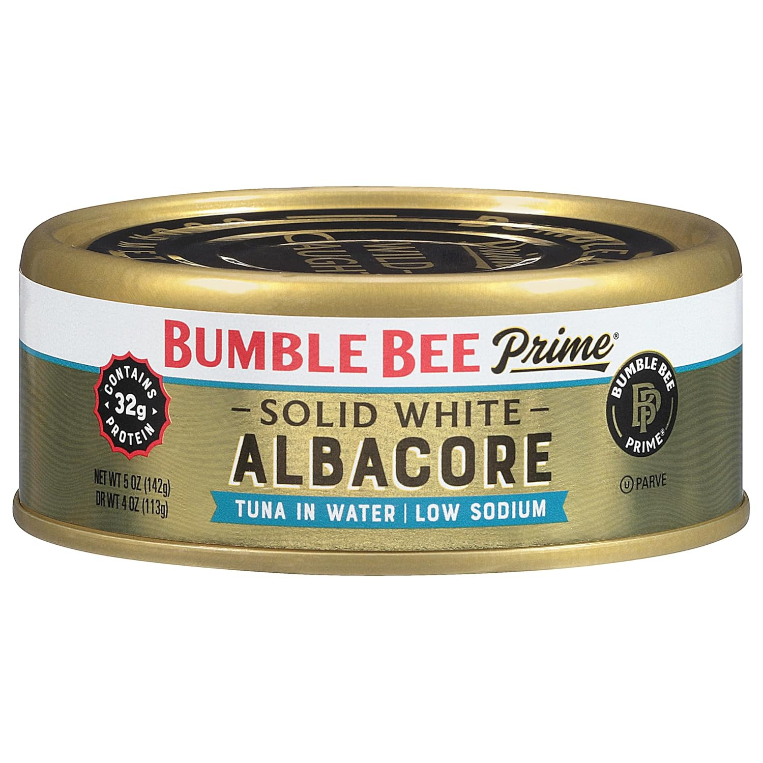 Prime Low Sodium Solid White Albacore Tuna in Water, 5 Oz Easy Open Cans (Pack o