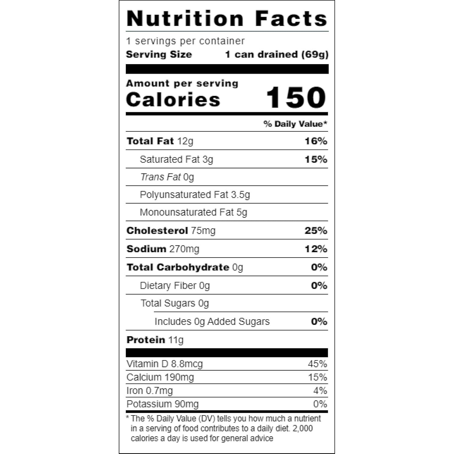 Sardines in Olive Oil, 3.75 Oz. Cans (Pack of 18), Wild Caught Canned Sardines