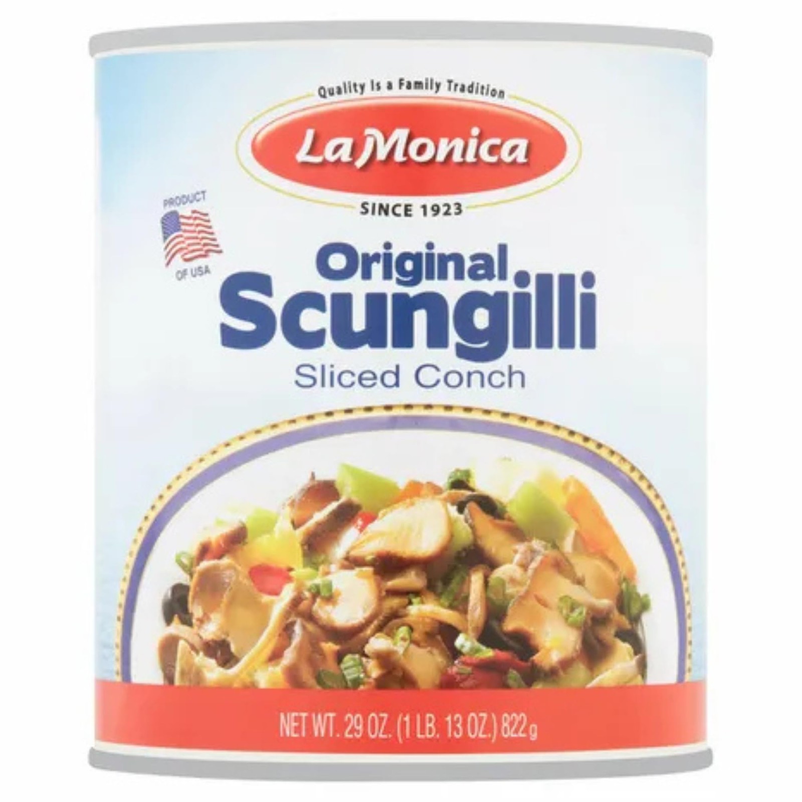 LaMonica Fine Foods Scungilli (Sliced Conch), 29 oz – 1.81 Pound (Pack of 1)