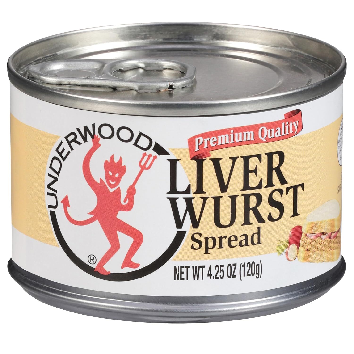 Underwood Liverwurst Spread 425 Ounce Can Pack Of 6 Protein Rich Spread