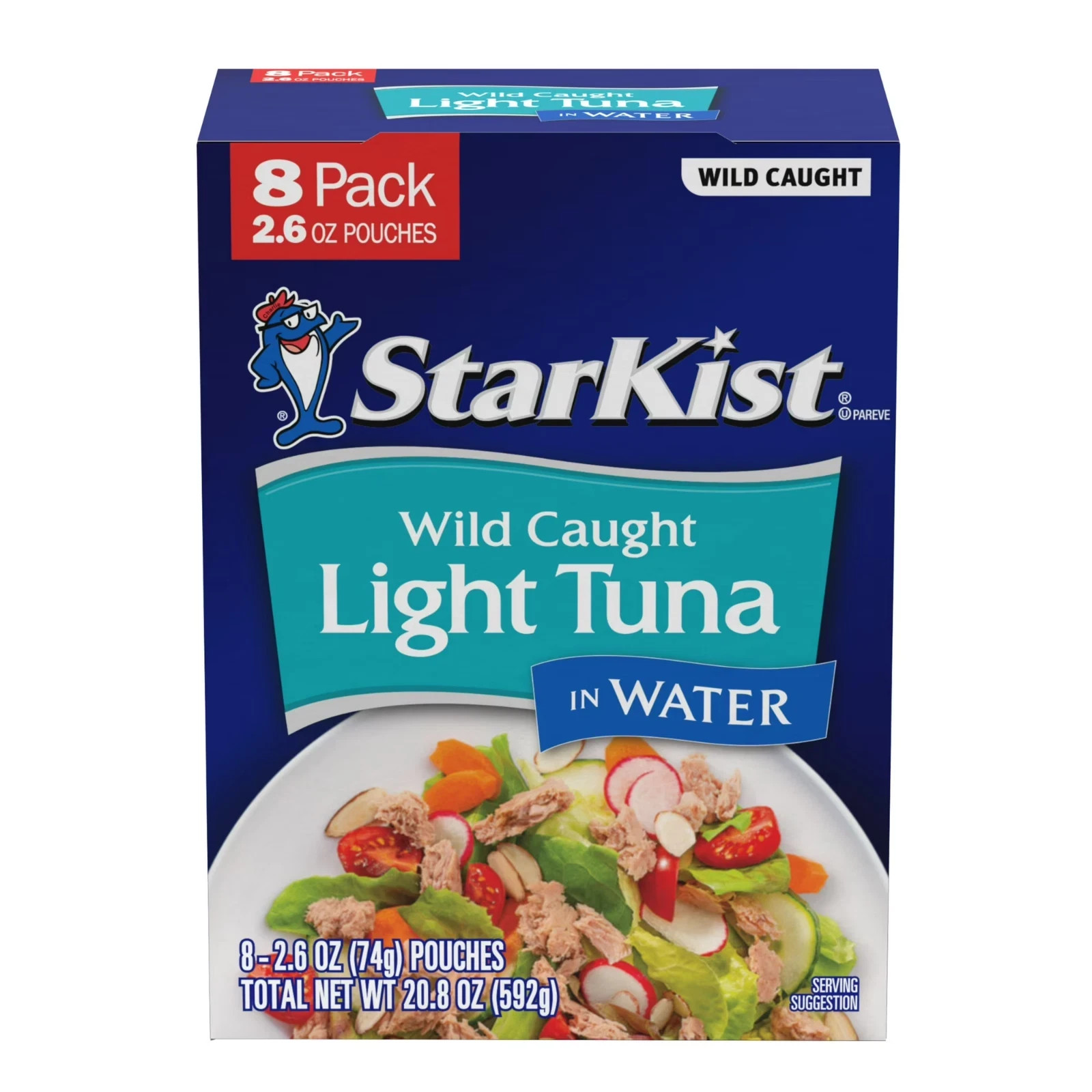 StarKist Chunk Light Tuna in Water 2.6 oz Pouch 8 Pack