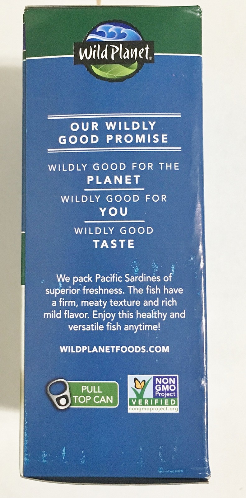 Wild Planet Wild Pacific Sardines in Extra Virgin Olive Oil 4.375 Ozs. Packed of