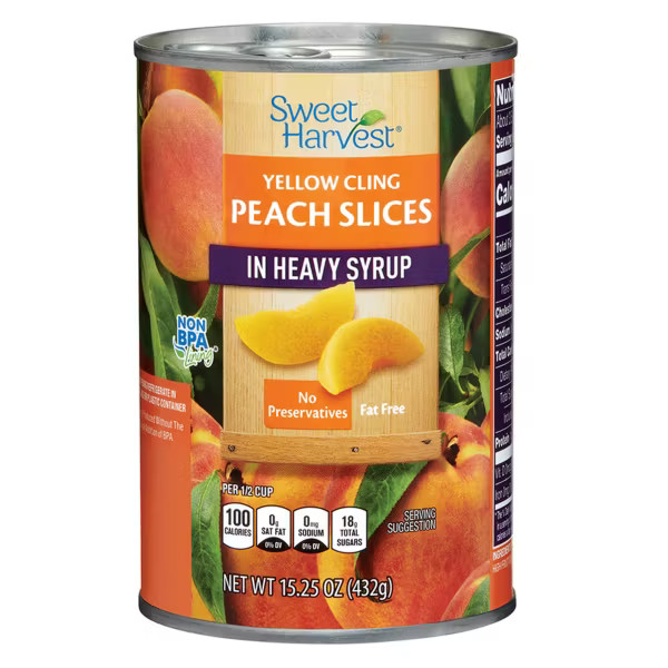 Sweet Harvest Peach Slices in Heavy Syrup, 15.25 oz – Pack of 3