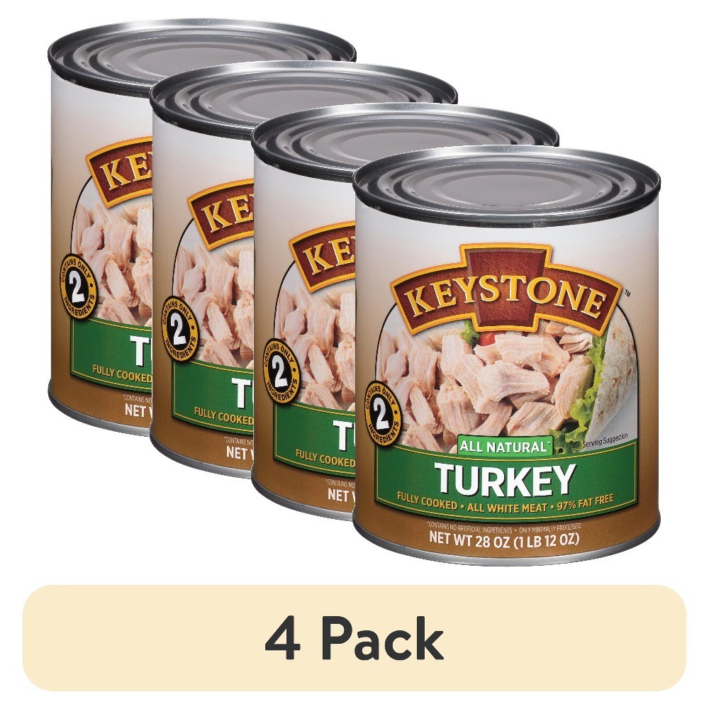 All Natural Turkey in 28 Ounce Can 4-Pack Human Grade Food