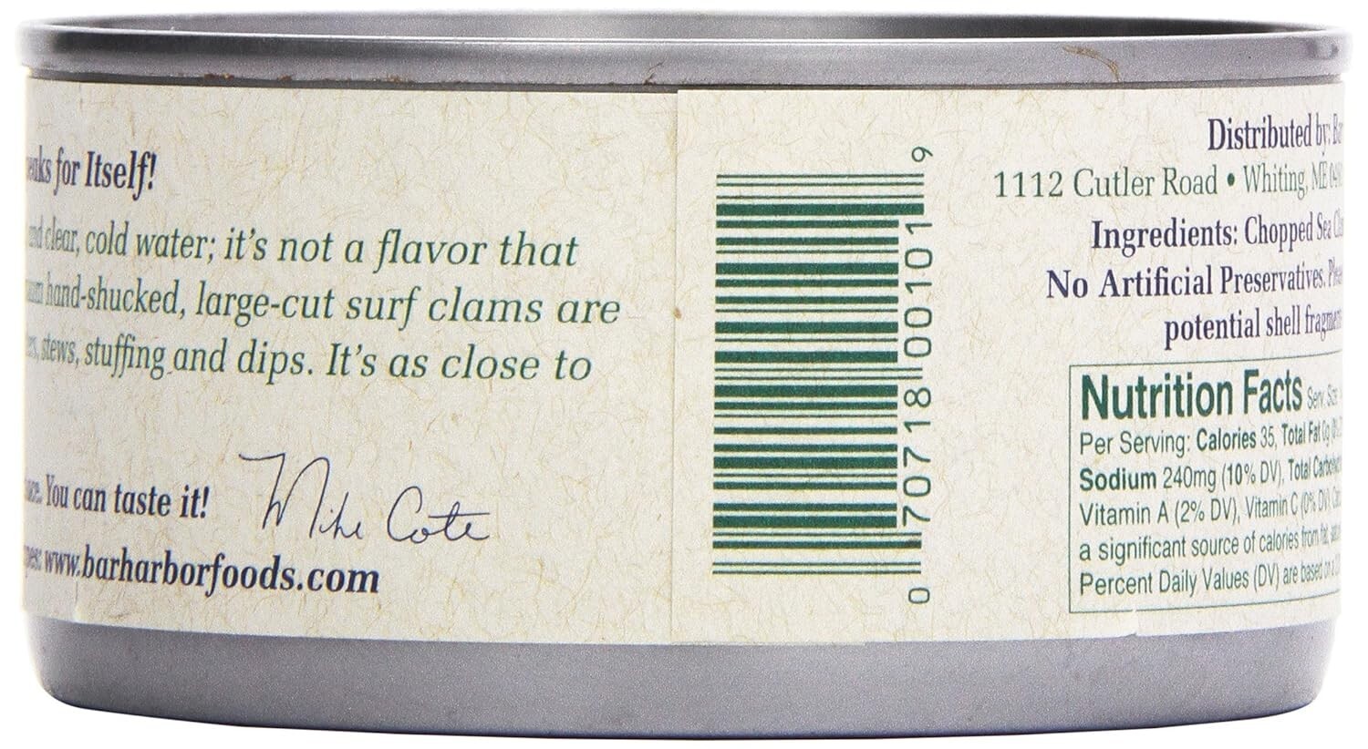 Chopped Clams in 6.5 oz. Can – All-Natural, Preservative-Free Seafood Delight