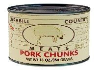 Pork Chunks 13 oz., Case of 12