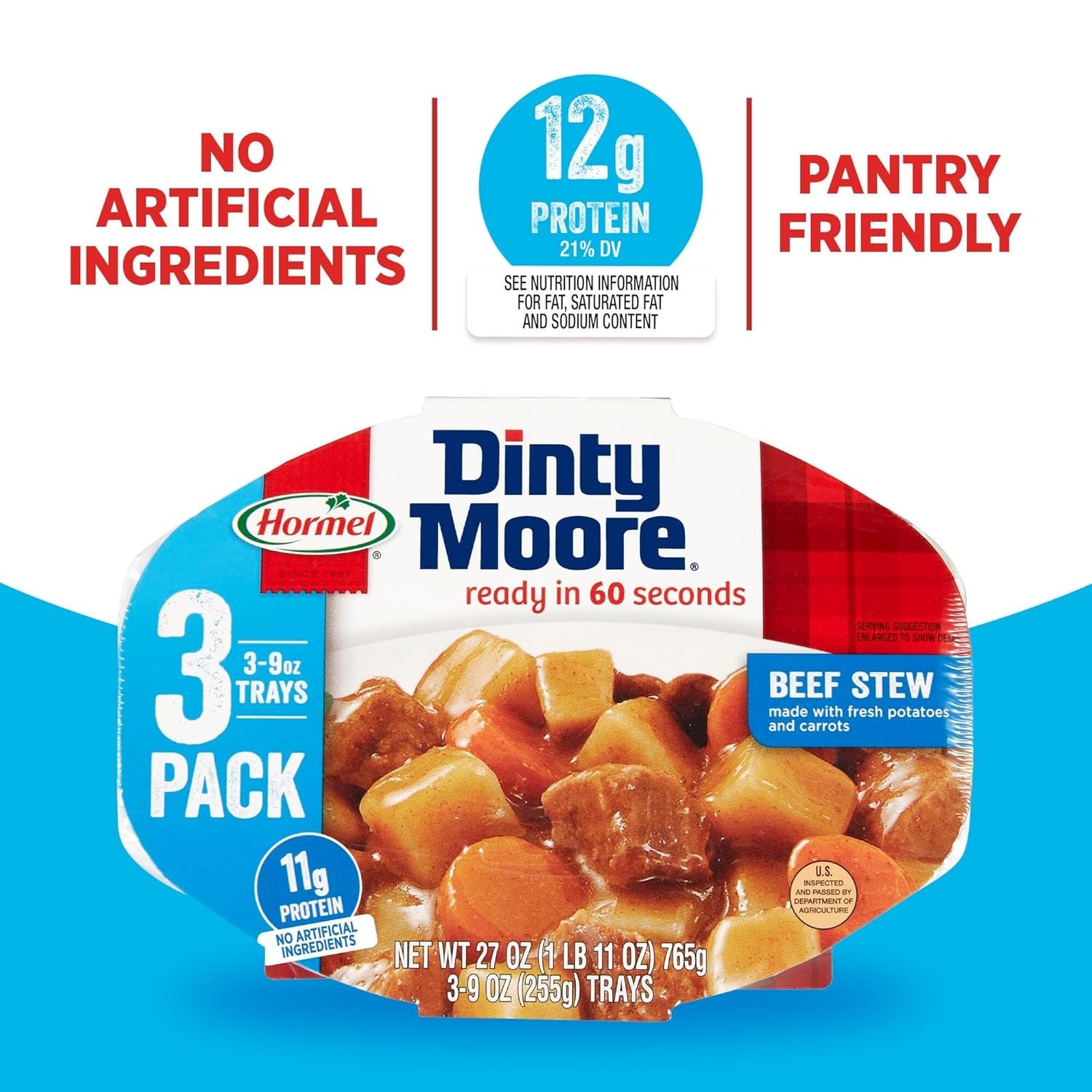 Convenient Dinty Moore Beef Stew, 9 Ounce, 3-Pouch Set – Flavorful & Easy Meal