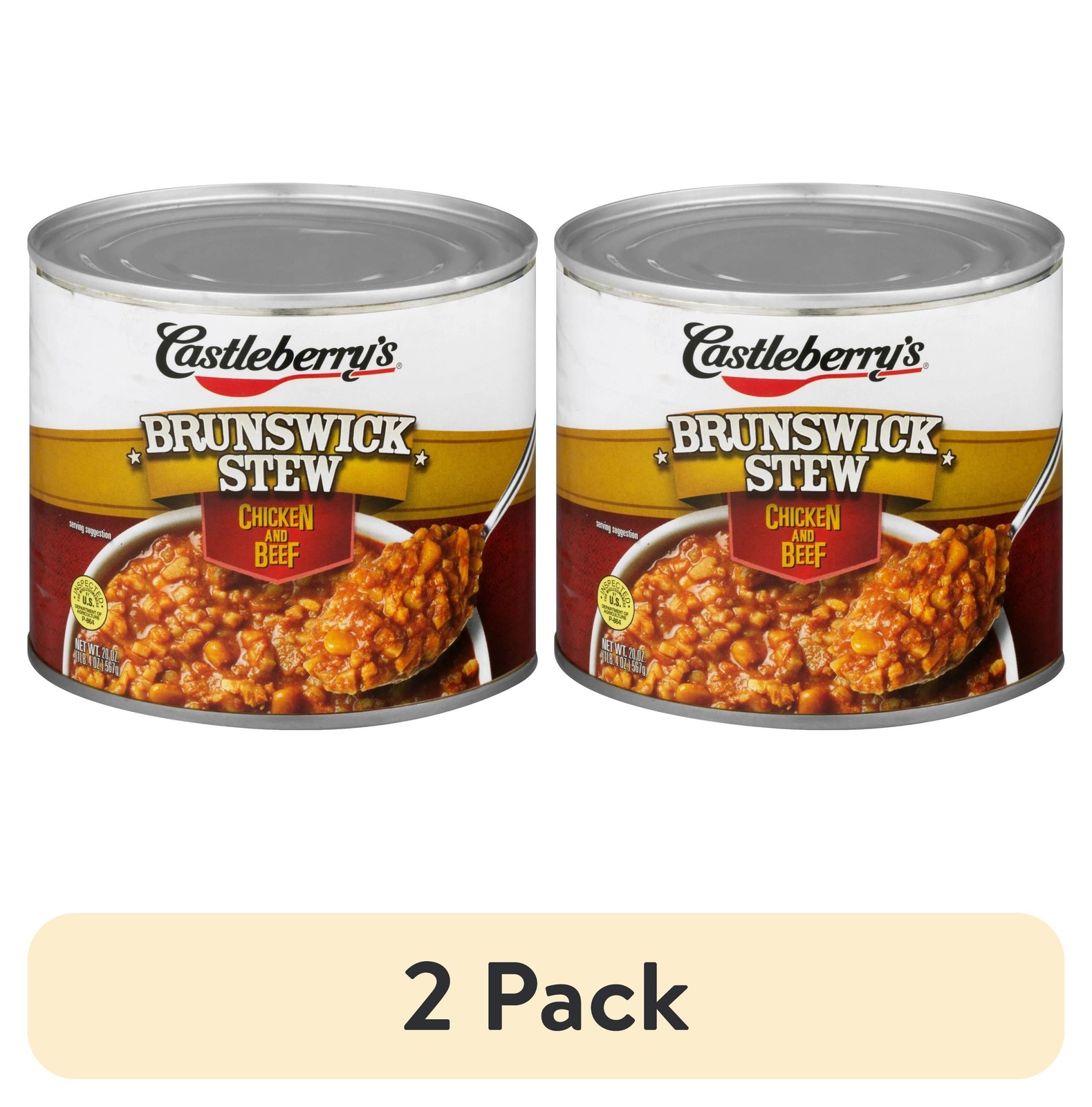 Hearty Brunswick Stew with Chicken and Beef, 20 oz Can, Ready to Eat Southern