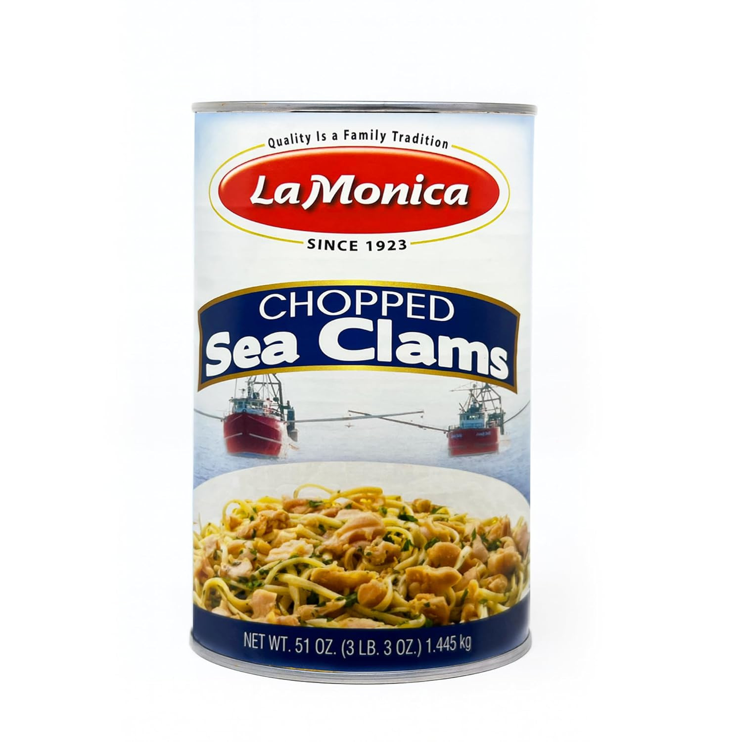 Lamonica Chopped Sea Clams 51 Oz – Wild Caught, Fully Cooked – No MSG – Perfect