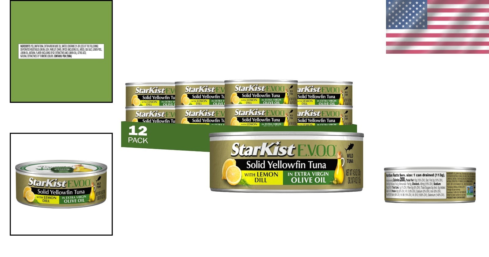 Deliciously Nutritious E.V.O.O. Yellowfin Tuna & Lemon Dill – 28g Protein/CAN