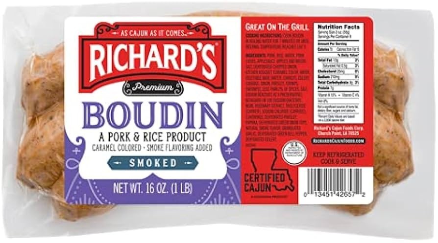 Richard’s Smoked Boudin 16 Oz (4 Pack)
